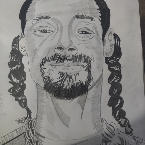 Drawing of snoop dogg